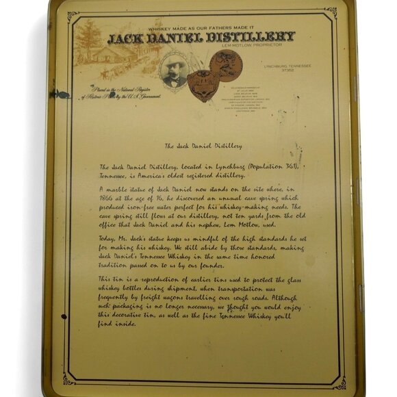 JACK DANIELS Collectible Tin USA Vintage Whiskey Memorabilia 10.5x8" - Picture 9 of 12